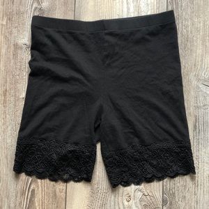 Black Lace Bicycle Shorts